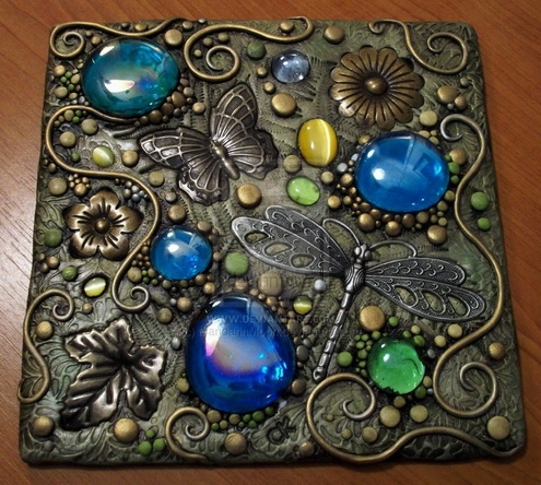 butterfly_polymer_clay_plaque_by_mandarinmoon-d1zohvb (495x444, 203Kb)